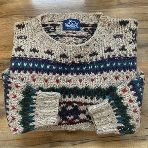Vintage Woolrich Wool Fair Isle Nordic Sweater EUC